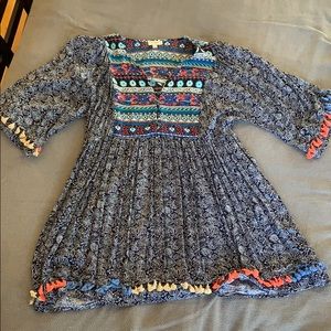 Umgee Floral Tunic w/ Tassel Detail